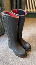 Superb AIGLE Parcours ISO Open Full Zip Neoprene Wellington Boots Size 41/7