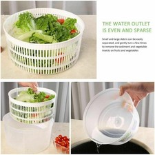 Salad Spinner  Large Salad Washer & Spinner  Easily Wash Lettuce Clear Plastic