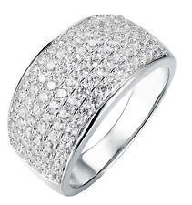 925 Sterling Silver 1.50CT Simulated Diamond Chunky Eternity Ring size J to S