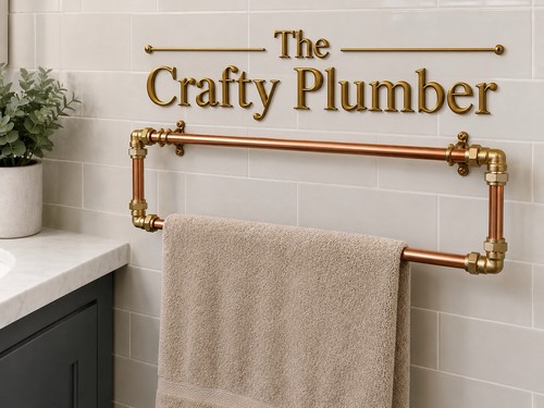 Copper pipe brass towel - &,