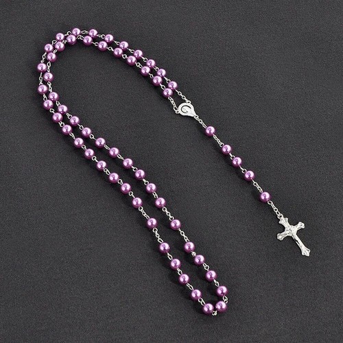 Purple rosary holy communion - rosary,