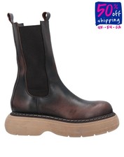 RRP€220 NILA & NILA Leather Chelsea Boots US9 UK6 EU39 Worn Look Made in Italy