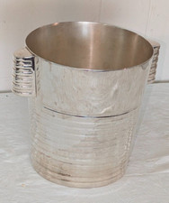 Christofle Ondulations Luc Lanel Normandie Art Deco Silver Champagne Bucket