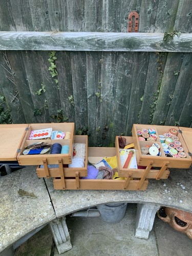 Vintage cantilever sewing box - cantilever,