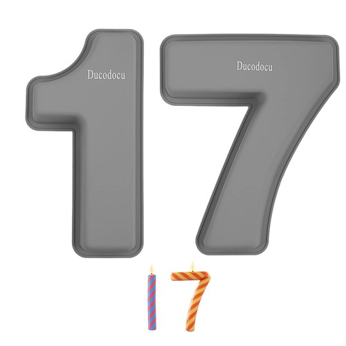 Silicone number cake pan large - number,