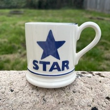 Emma Bridgewater Blue Star Half pint Mug Bright Collection VGC