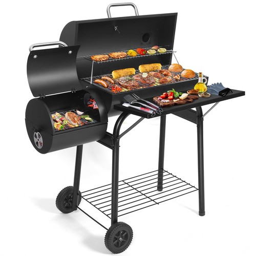 Charcoal bbq grill with offset - charcoal,