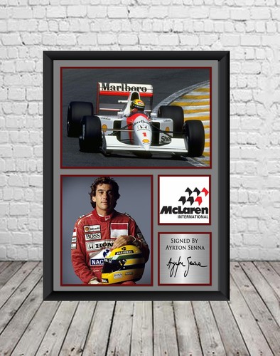 Ayrton senna signed photo - senna,
