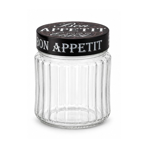 Glass jar with - 1l, lid