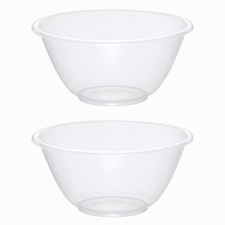 eMKay® 2 Clear 30cm Plastic Mixing Bowls - 7.0L BPA-Free Food-Safe Nesting Bowls