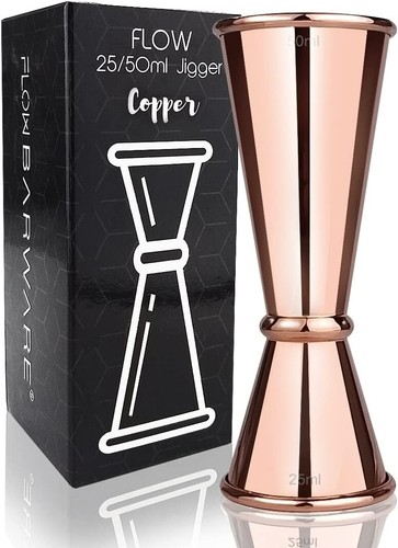 Copper cocktail jigger - copper, dual