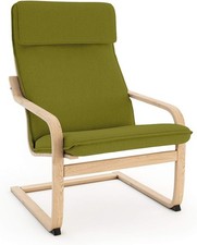 VINYLLA Replacement Cover for Ikea Poang Armchair Cotton - Green