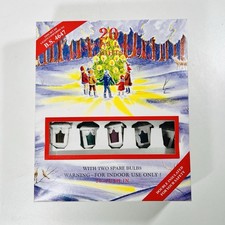 Vintage 20 Multicolour Christmas Tree Lantern Fairy String Lights Working Boxed