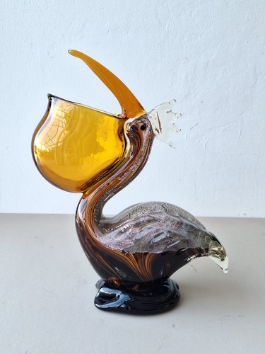 Murano glass pelican art - murano,