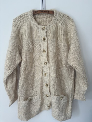 Aran wool cardigan - aran,
