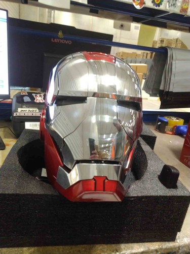Autoking iron man mk5 helmet - iron,