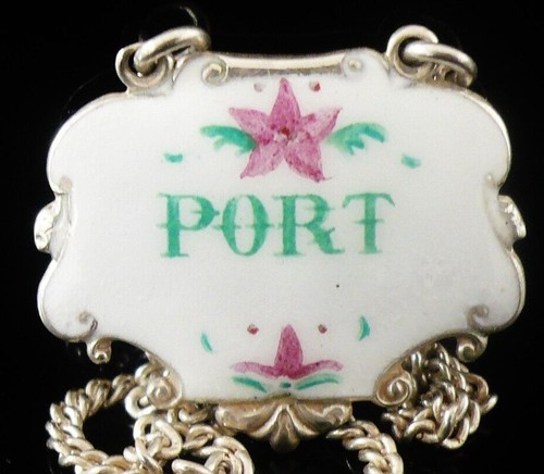 Sterling silver enamel - sterling, port