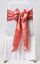 Rose Gold Taffeta Chair Sashes and Matching Runners 50 or 100 sashes ,10 runners