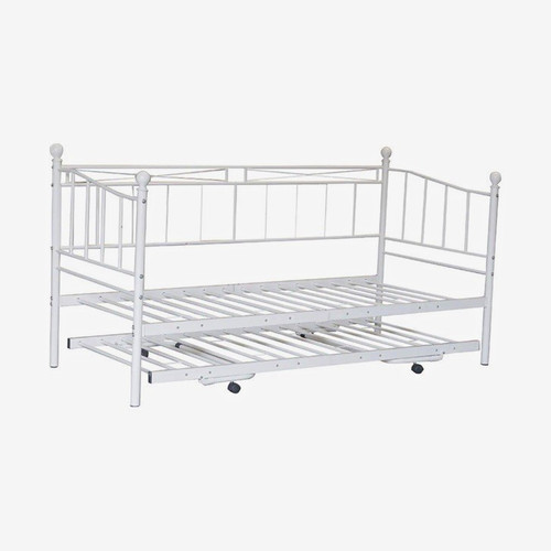 White metal daybed - white,