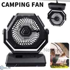 Camping Fan with LED Lantern, 20000mAh Rechargeable Battery Operated Oscillating