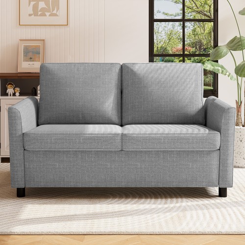 Modern linen loveseat seat - linen, 2-seat