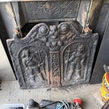 Antique Cast Iron Fire Back