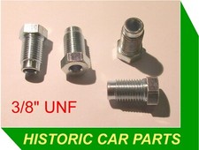 4 - 3/8" UNF Male STEEL Plated Brake Nuts for Austin Healey Sprite Mk1 1958-60