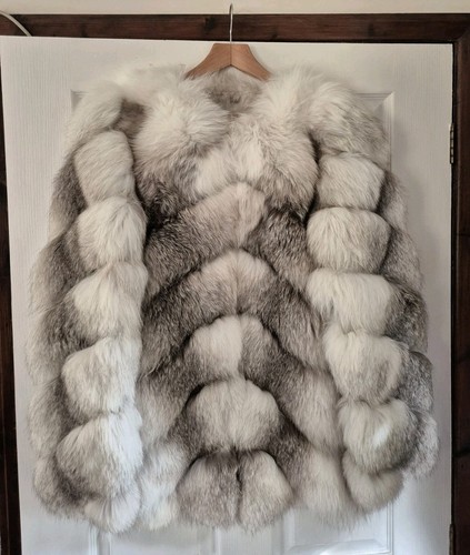 Real cross fox fur coat - fox,