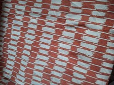 V&A Ikat fabric remnant orange