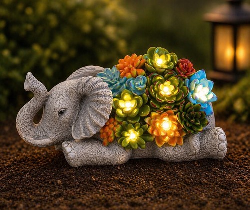 Solar elephant garden - solar, ornament