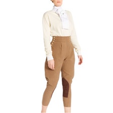 Women Cropped Jodhpur Breeches Baggy Style Riding Hunting Breeches Victorian