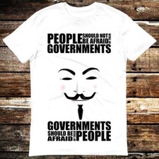 V For Vendetta Anonymous Mask Government T Shirt 6380