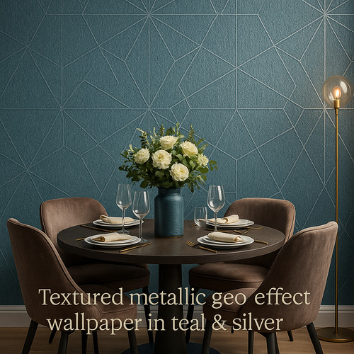 Textured metallic geo effect - textured,