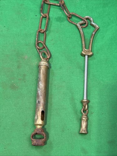 Antique brass finial chain - brass,