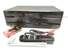 AIWA AD-WX828 TWIN Stereo Cassette Deck WITH REMOTE * Serviced Fully Working
