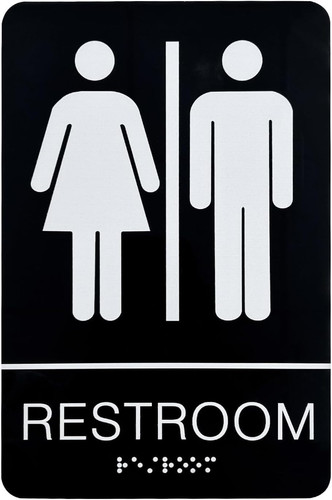 Unisex toilet door - door, sign
