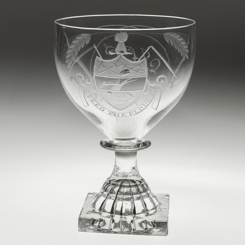 Georgian rummer glass - georgian, engraved