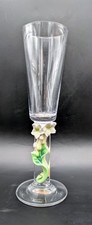 New in Box-Franz  Porcelain & Crystal Garden Blessing Champagne Flute FZ01002