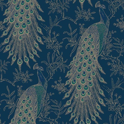 Rasch peacock vintage - peacock, birds