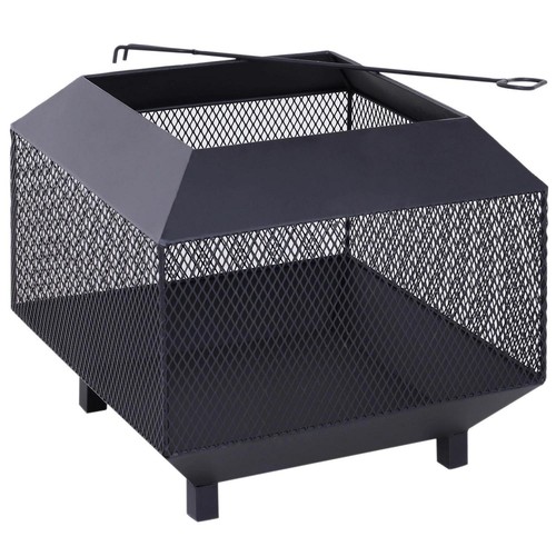 Metal firepit patio - firepit, heater