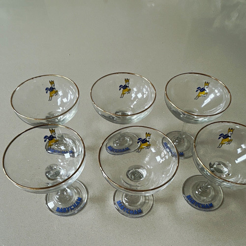 Babycham set glass coupe - 6,