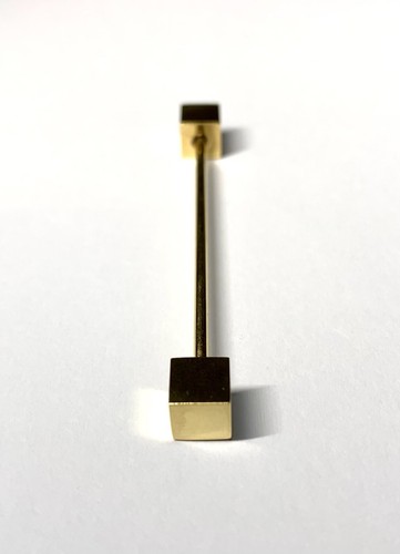 Stylish gold cubed - gold, collar
