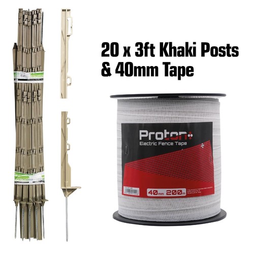 Green 3ft posts 40mm - 3ft, &