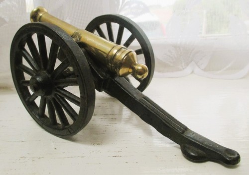 Cannon model iron brass 20cm - model,