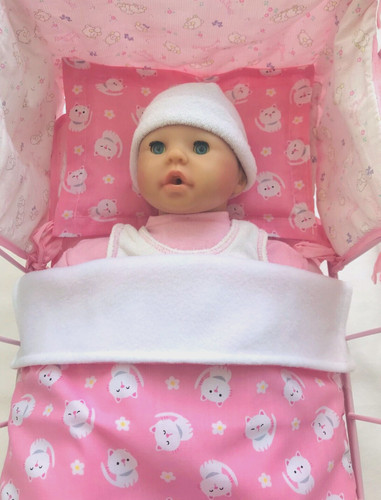 Dolls pram cot bedding - pram,
