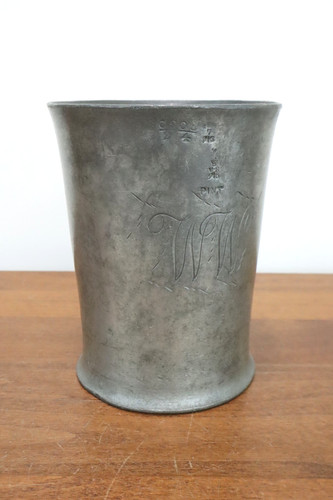 Antique english pewter tankard - antique,
