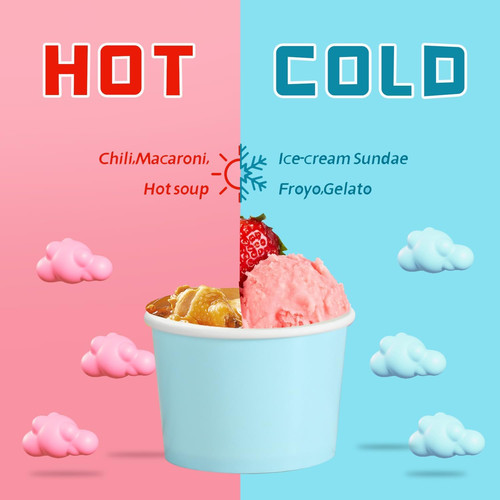 Paper ice cream cups - ice, cups,100