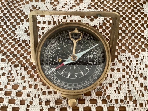 Brass clinometer compass - brass, clinometer,