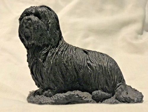 Vintage bearded collie dog - collie,