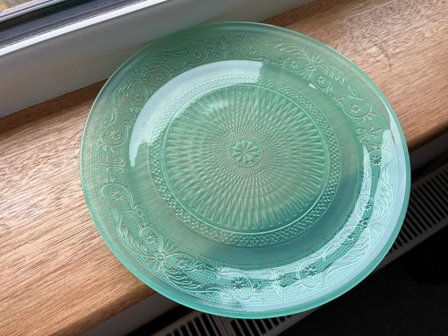 Vtg green indiana glass - indiana,